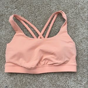 Size 6 Lululemon Sports Bra Coral